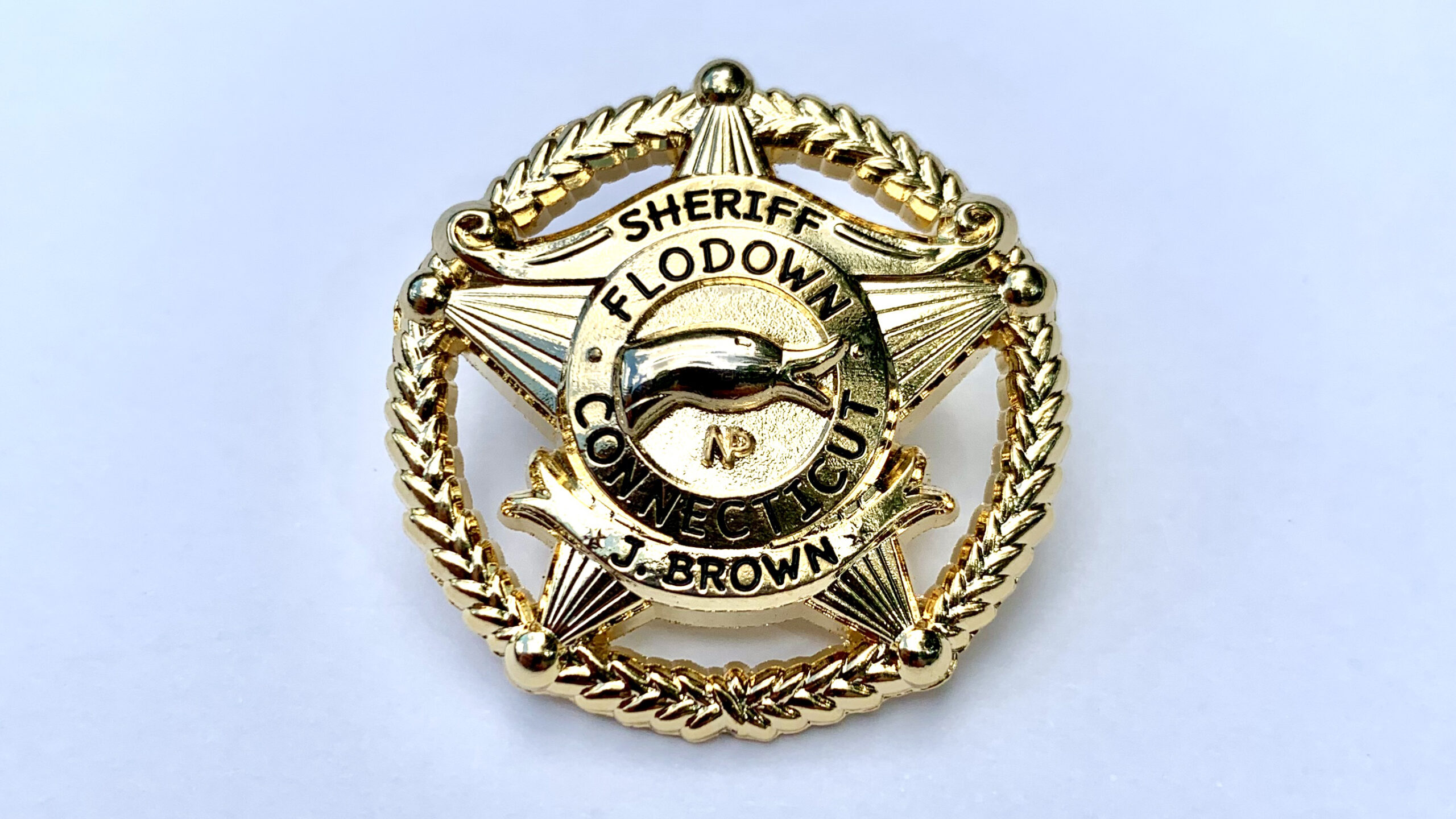 Flodown Badge - Polished Gold