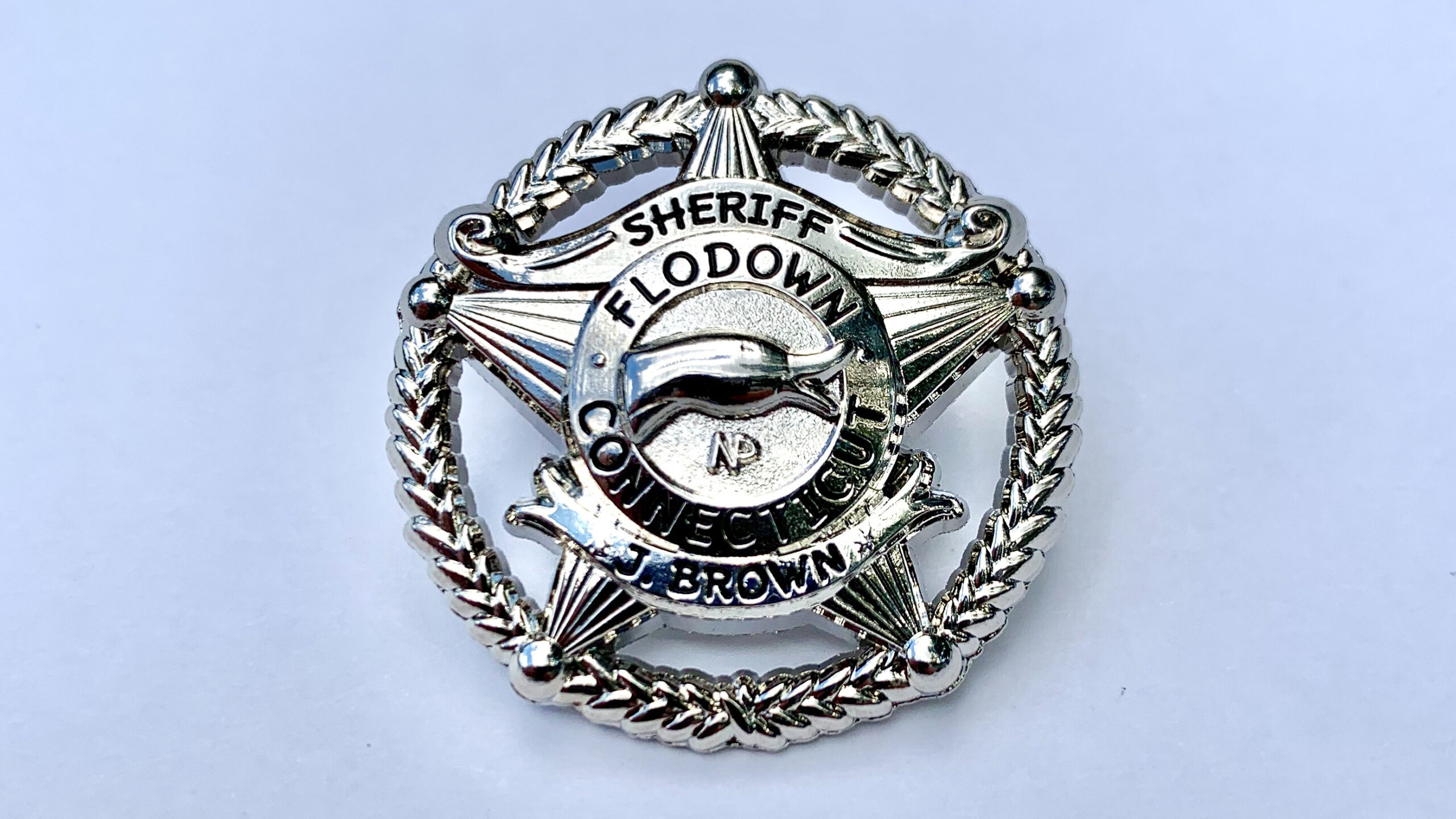 Flodown Badge - Polished Silver