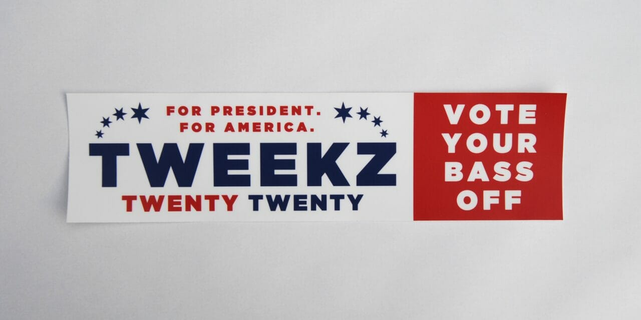 Tweekz 2020 Bumper Sticker v2 Cropped